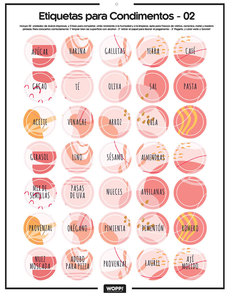Etiquetas para Condimentos - 02