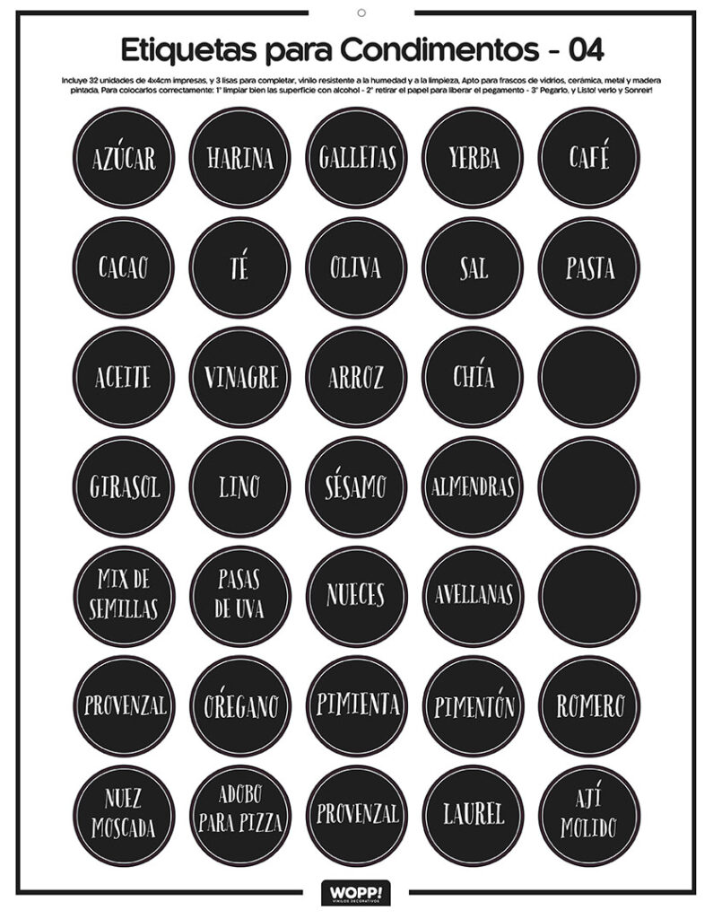Etiquetas para Condimentos - 04