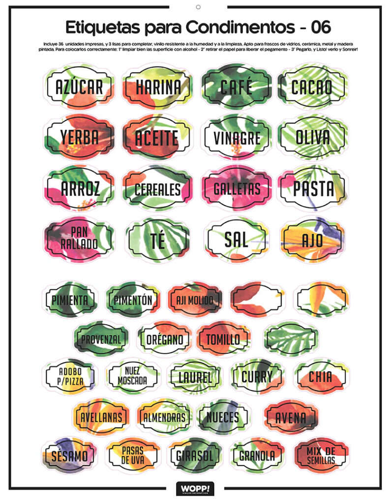 Etiquetas para Condimentos - 06