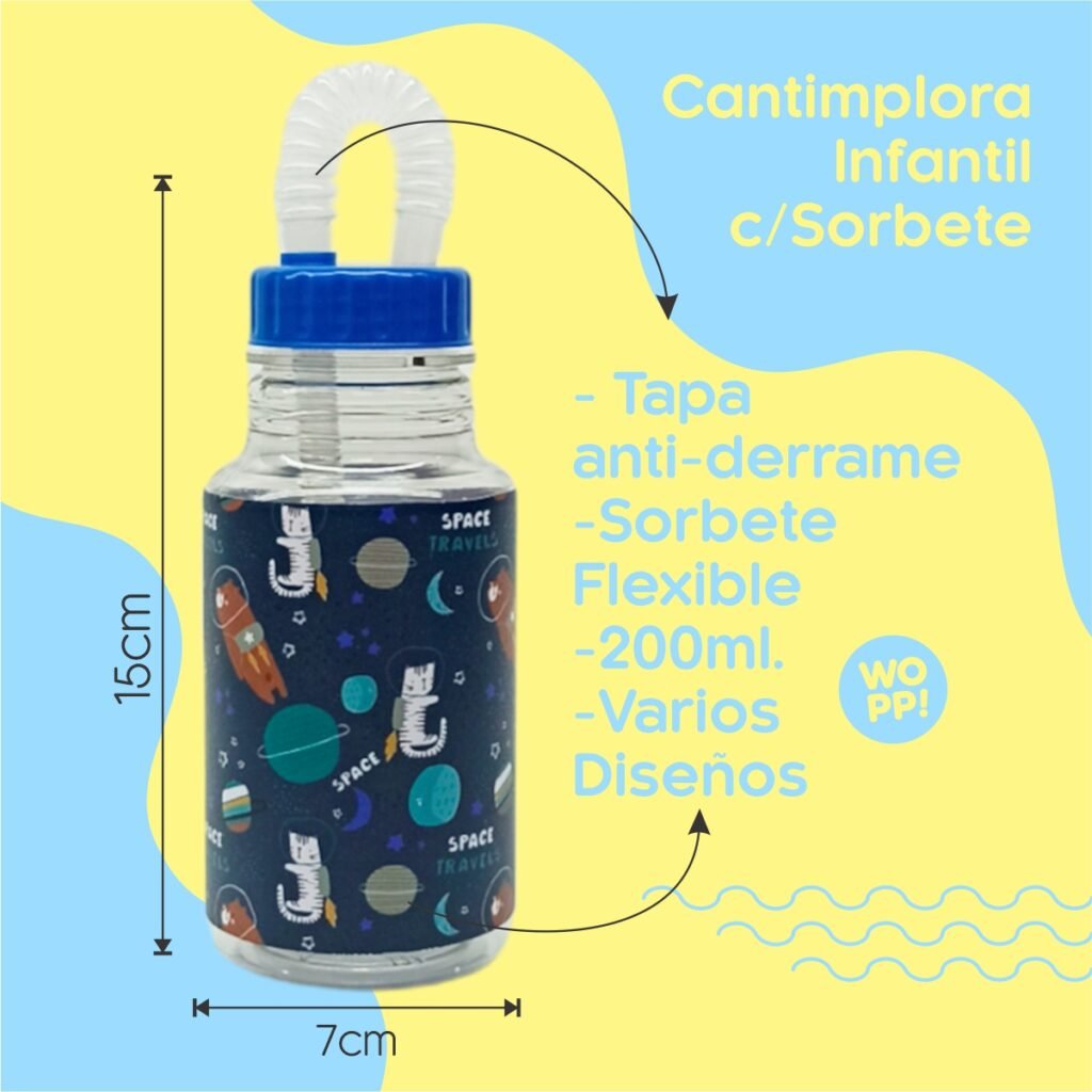 Botella Inafantil C/Sorbete Y Diseño
