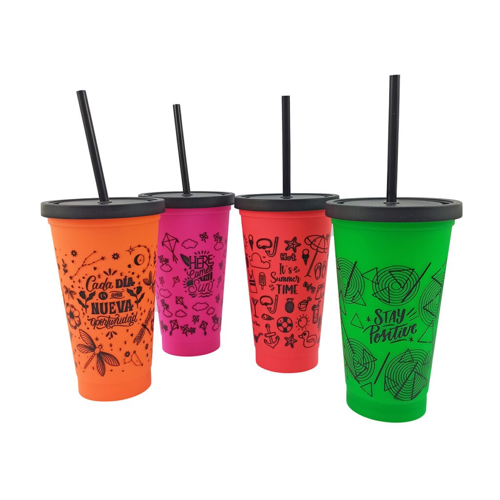 Vasos Neon Eco Estamapdos Neon