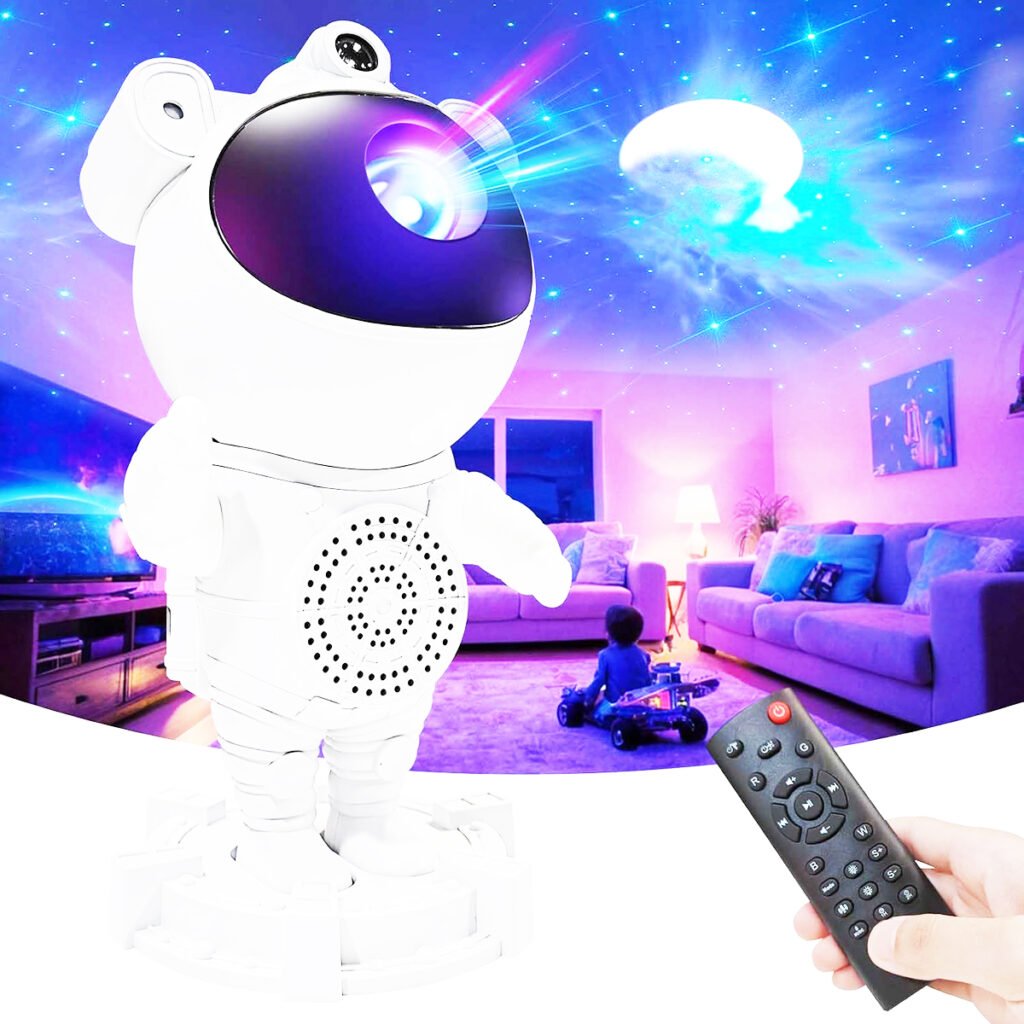 Proyector Speaker Astronauta Con Luces