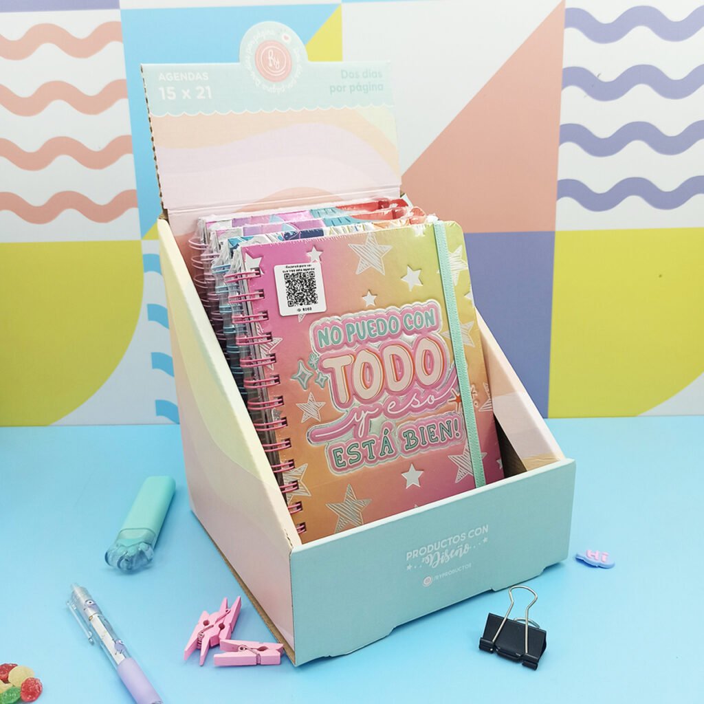 Pack Agenda Holográfica Caja Exhibidora x8