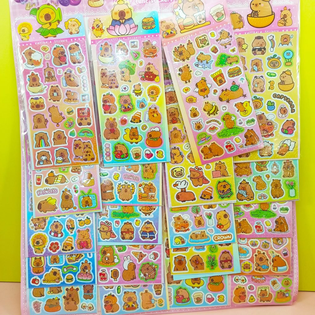 Stickers Capybara y Stitch