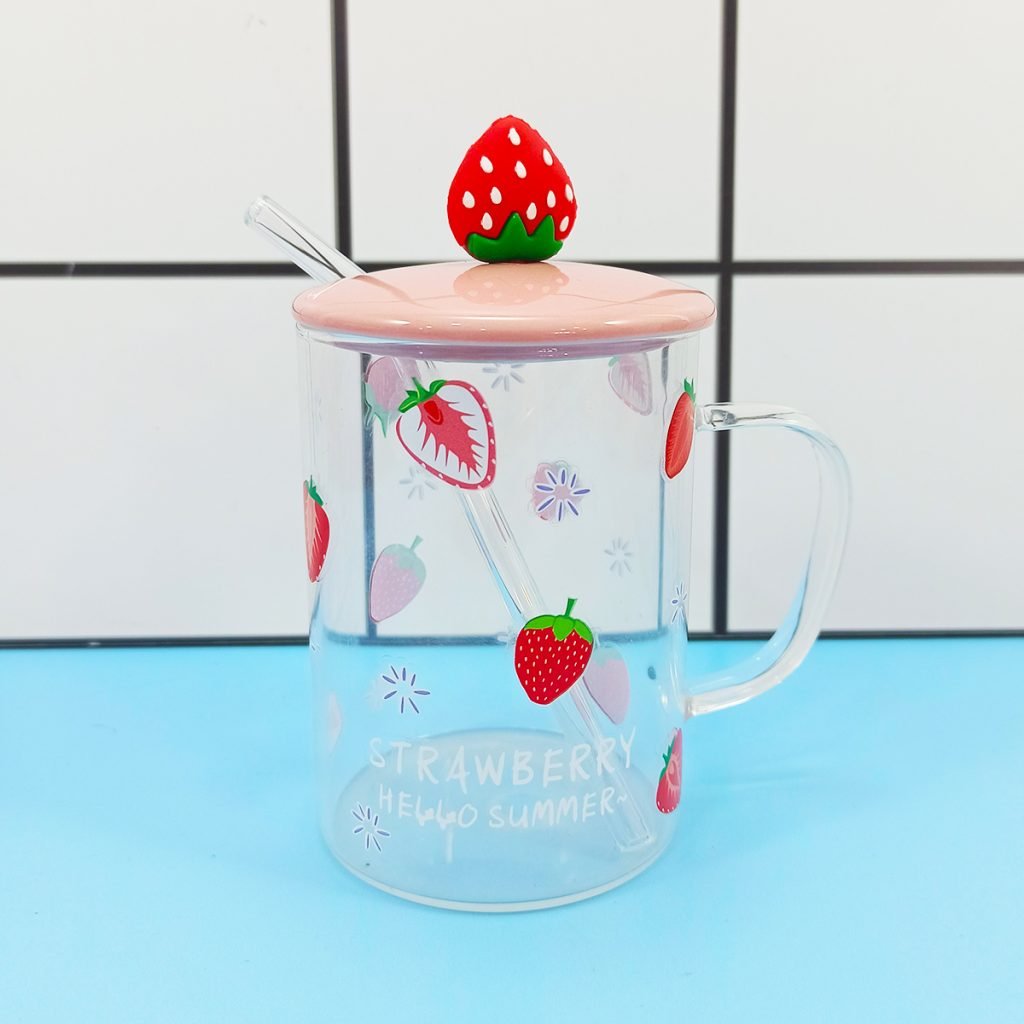 Taza Vidrio Con Tapa