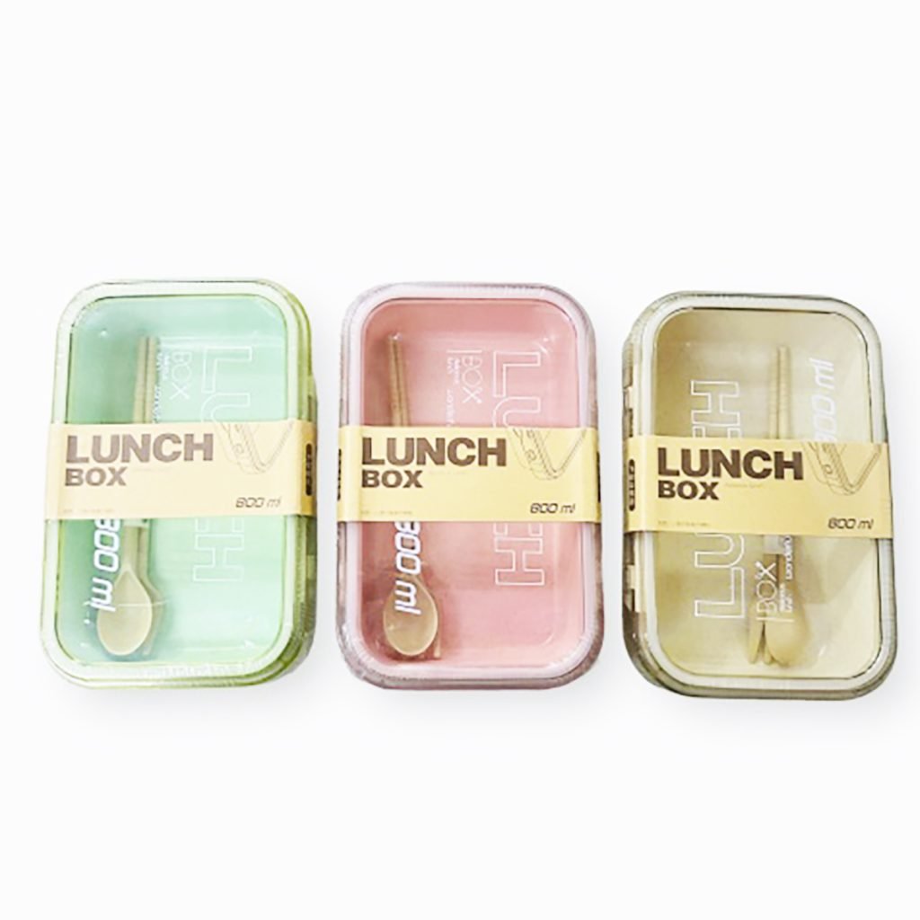 Lunchera Un Piso + Cubiertos