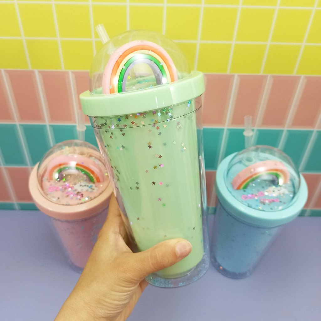 Vaso Arcoiris C/Brillitos