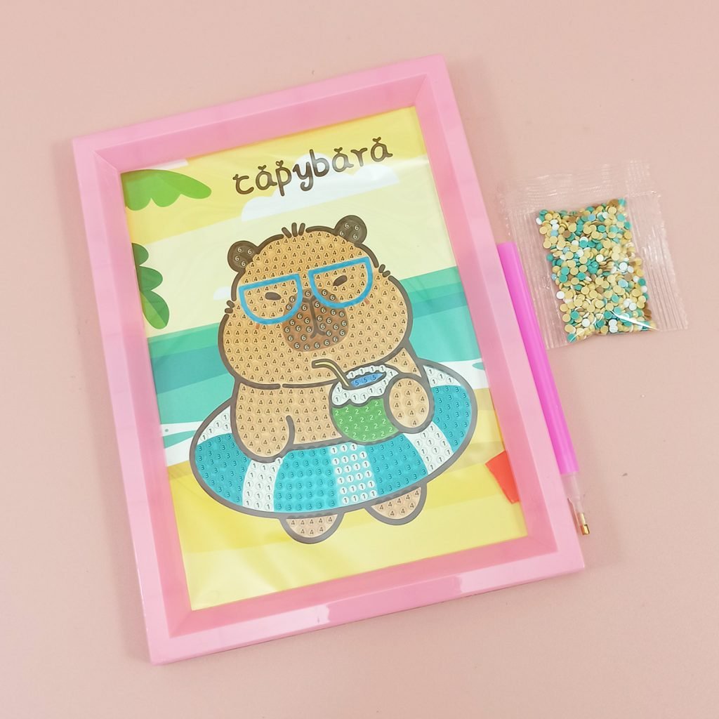 Cuadritos diamnate Capybara 13x18cm