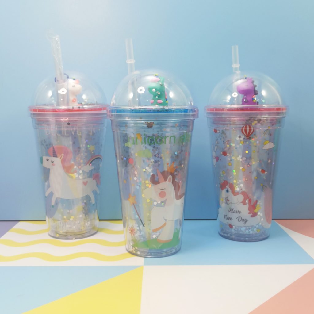 Vaso Unicornio Con Brillo