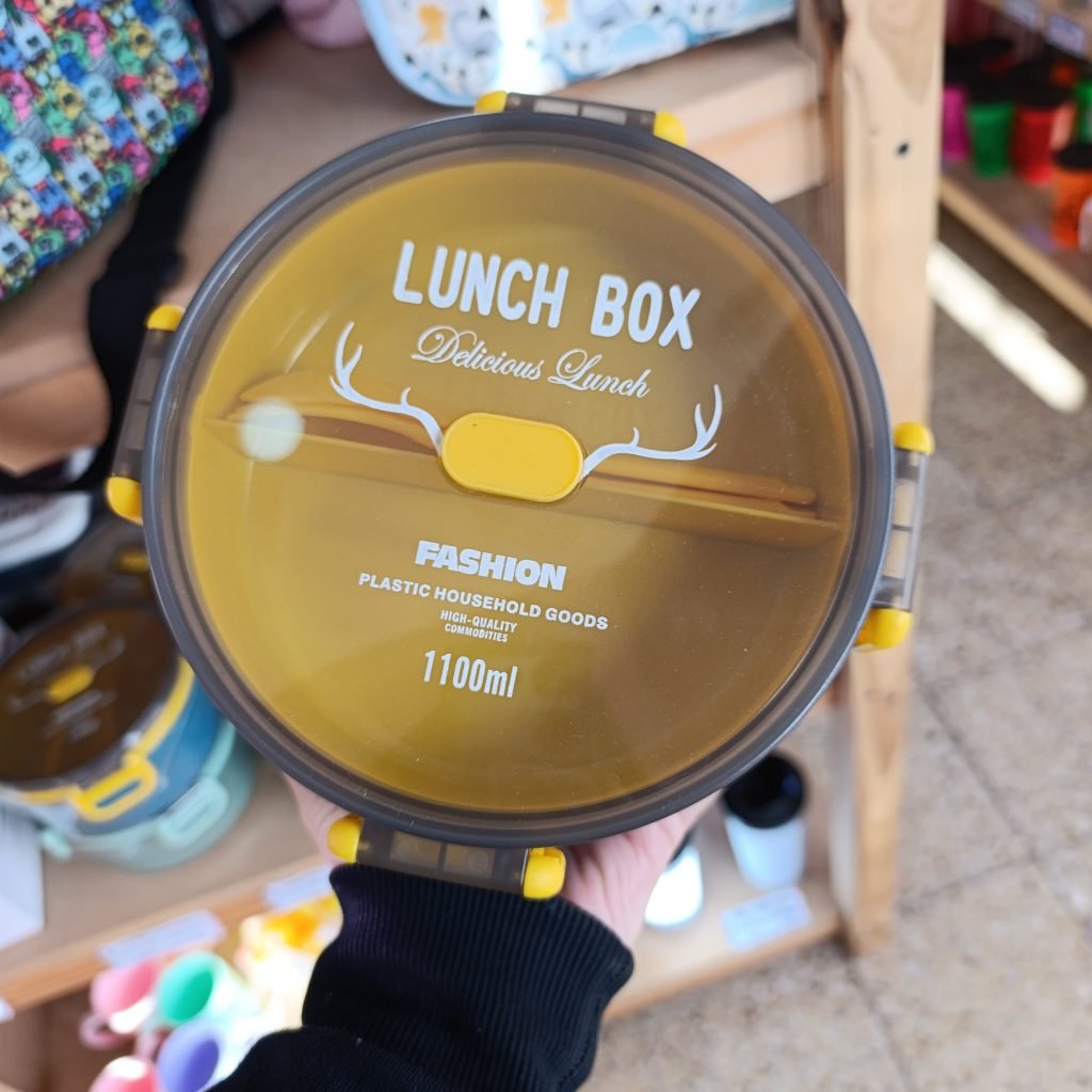 Lunchera Plastica Redonda C/Cubierto