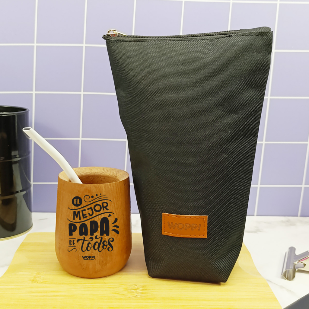 YERBERA XL NEGRO + MATE MADERA - Papá