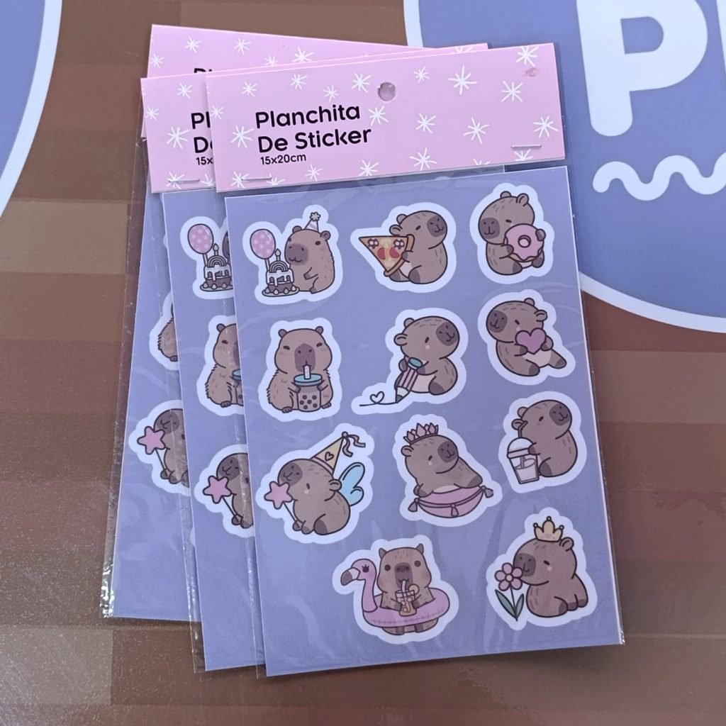 CAPYBARA - PLANCHA DE STICKER 15X21