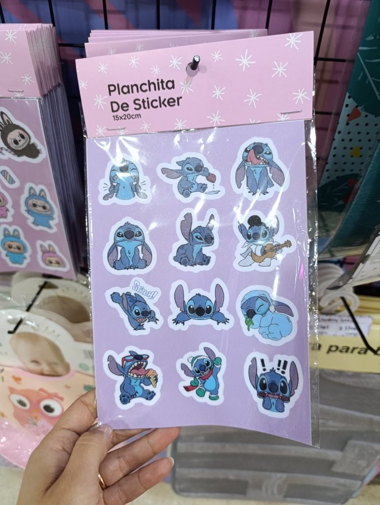 STITCH - PLANCHA DE STICKER 15X20