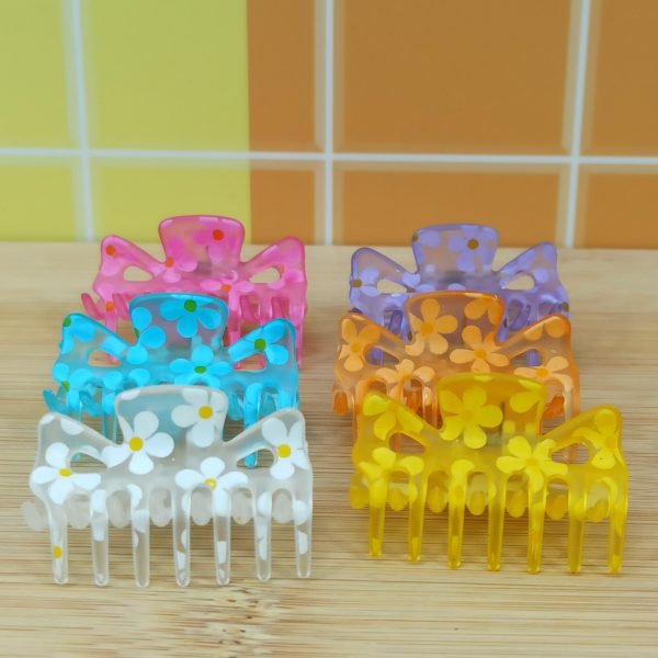 Broche rectangular chicos floreados