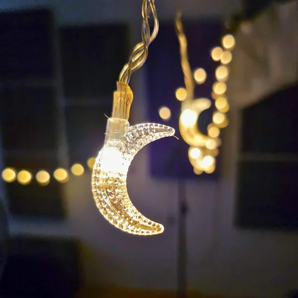 Luz Luna Y Estrella Trasparente X28 - Calida/Blanca