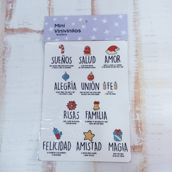 Plancha Stickers Trasparentes - Navidad - 15x21cm