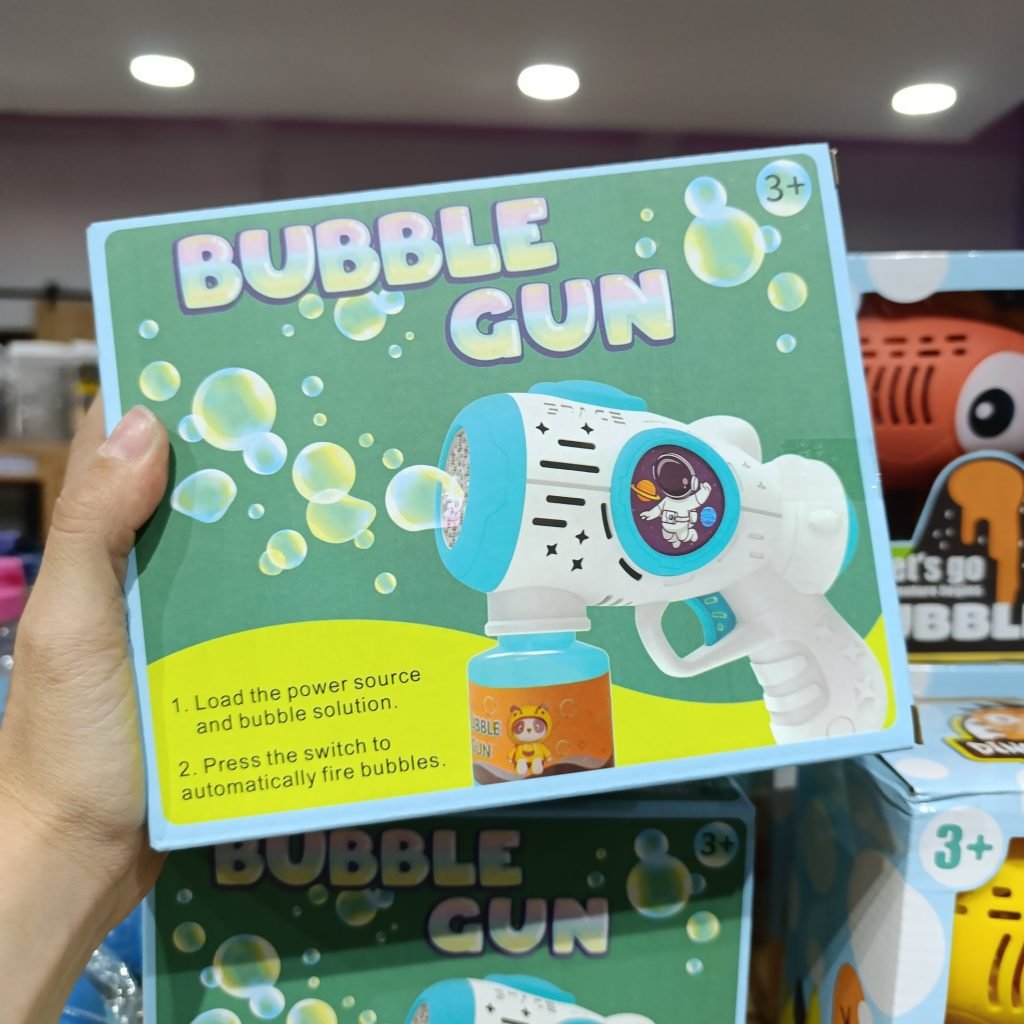 Burbujero Bubble Gun A Pila con Luz
