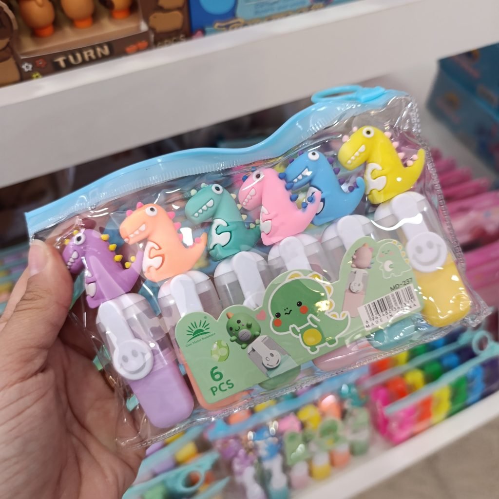 Mini Resaltadores x6 Dino