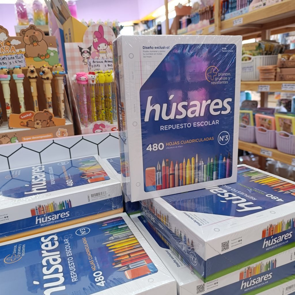 Resma Repuesto n3 Hojas x480 Husares Rayada