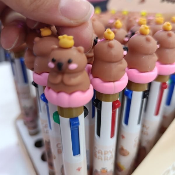 Lapicera Capybara Multicolor x 4