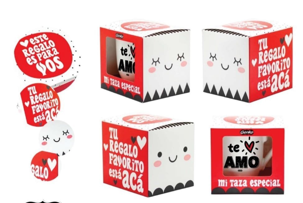 Dia de Enamorados - Taza Bombe 10 cm con Packaging