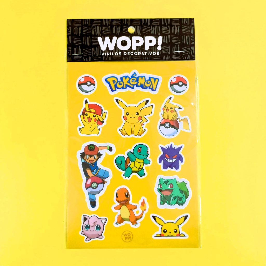 Plancha de Stickers 15X21 Pokemon