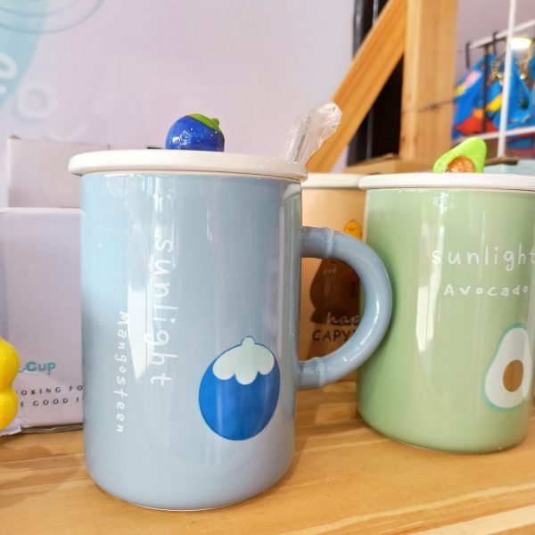 Taza Fruta Con Tapa y Cuchara UlCup