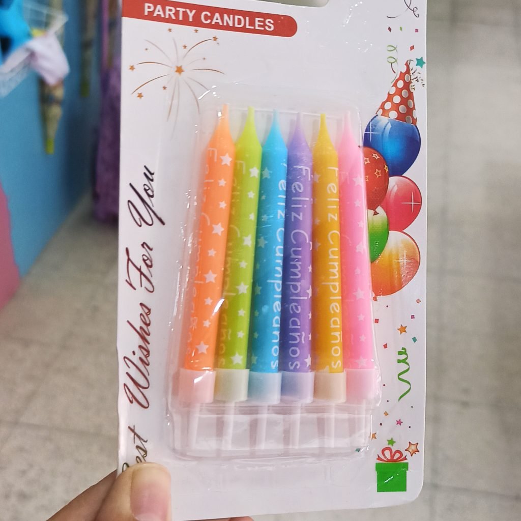 Vela Cumpleaños Party x 6
