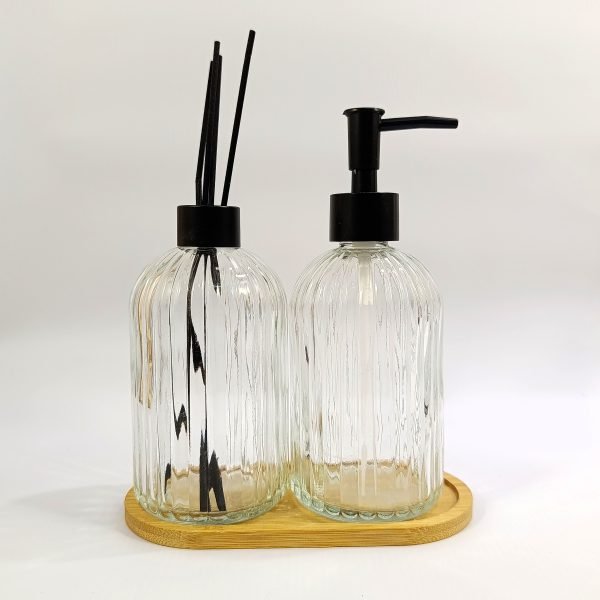 Dispenser + Botella Difusora C/Base de Madera
